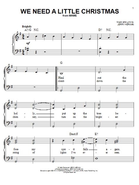 We Need A Little Christmas | Sheet Music Direct