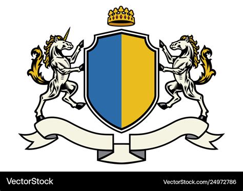 Horse heraldry in classic coat arms style Vector Image