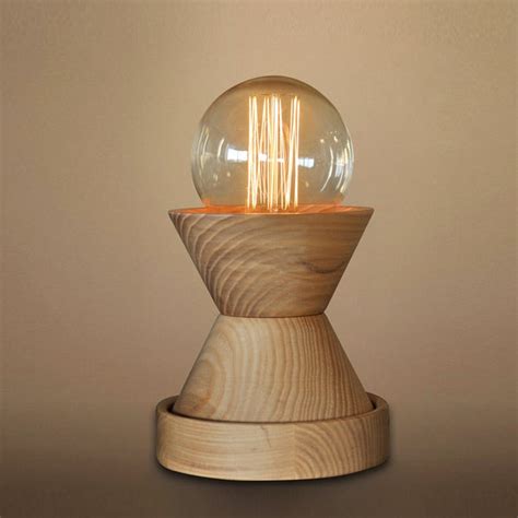 Wooden 1 Light Mini Dimmer Table Lamp