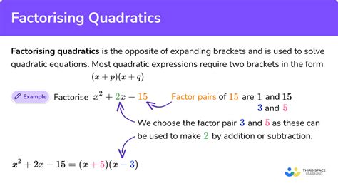 Factorising Quadratics - GCSE Maths - Steps, Examples & Worksheet