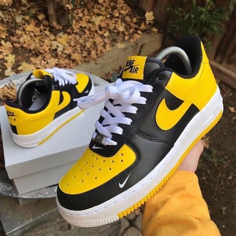 Black/Yellow Colorway AF1 Custom | THE CUSTOM MOVEMENT in 2021 | Nike ...