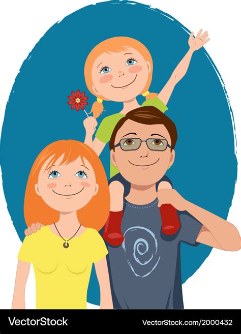 Cute cartoon family Royalty Free Vector Image - VectorStock