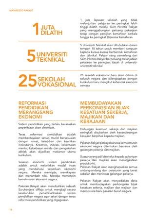 Pakatan Rakyat 2013 Election Manifesto Book (Bahasa Malaysia) | PDF