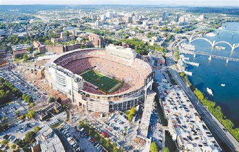 Neyland Stadium, Knoxville, TN, capacity 102,455. Home of the Tennessee ...