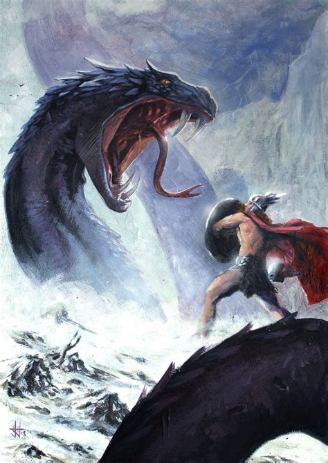 Thor vs jormungand norse myths luca lonardi – Artofit