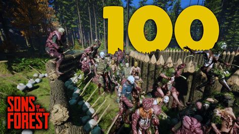 100 Cannibals vs ULTIMATE Base Defense | Sons of the Forest - YouTube