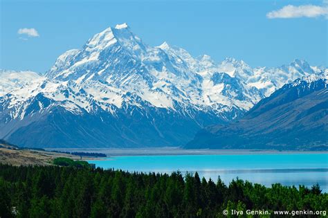 Aoraki/Mount Cook from Lake Pukaki Photos, Mackenzie Region, Southern ...