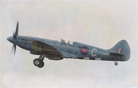 Spitfire Mk19 Painting by Esoterica Art Agency