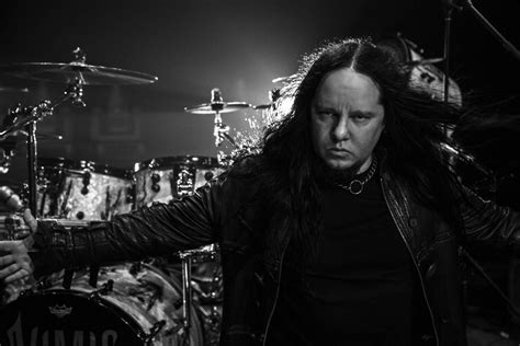 Download Black And White Joey Jordison Wallpaper | Wallpapers.com