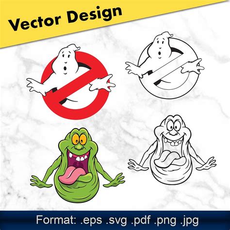 Ghostbusters Logo and Slimer Svg Png Eps Pdf Jpg Vector - Etsy UK