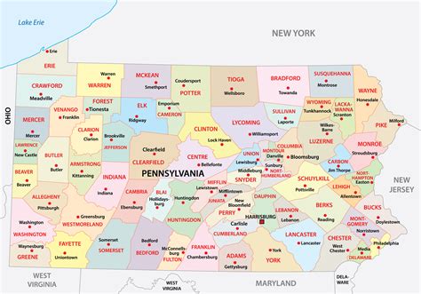 Pennsylvania Counties Map | Mappr