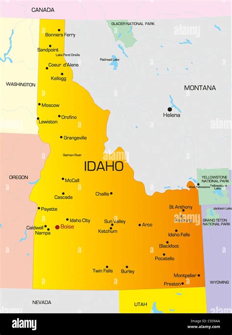 United States Map Idaho