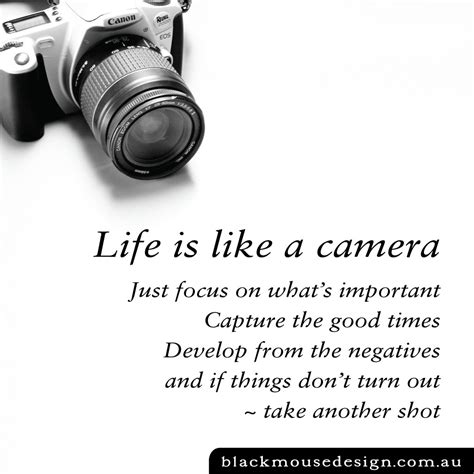 Life is like a camera - Black Mouse Design