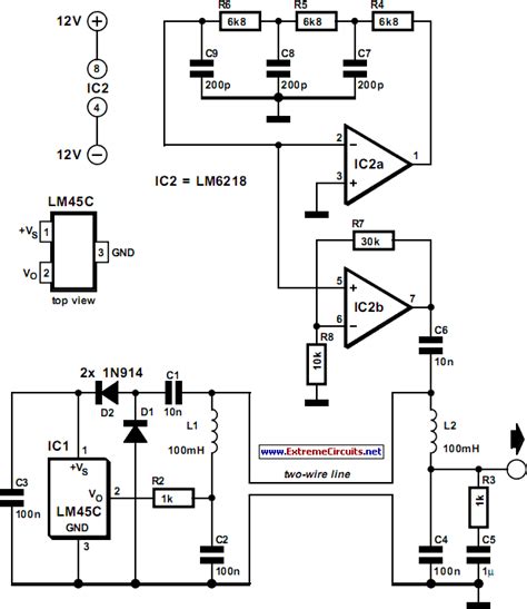 Two-Wire Temperature Sensor Circuit Diagram