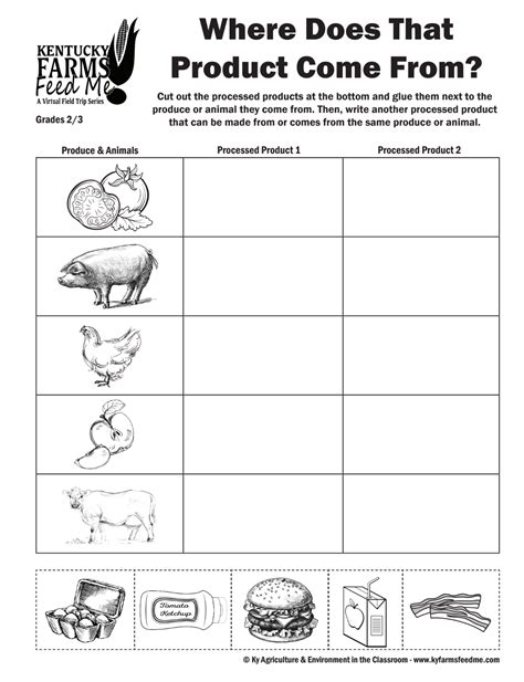 Where Does That Product Come From? (Worksheets) — #TeachKyAg