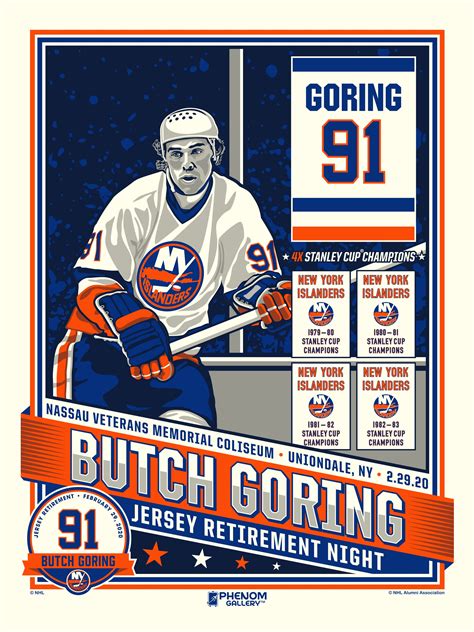 New York Islanders Butch Goring Number Retirement 18