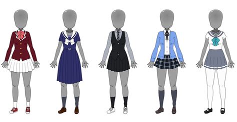 Kisekae Export | School Uniforms by MintyBingus on DeviantArt