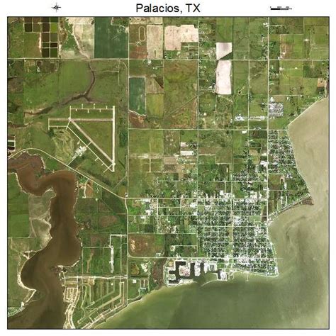 Aerial Photography Map of Palacios, TX Texas