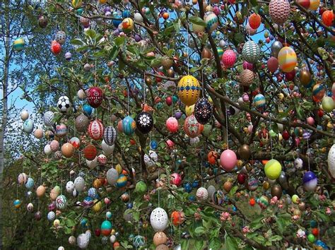 Traditional German Easter egg. | Easter egg tree, Easter tree, Easter colors