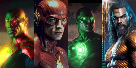 The DCU Justice League Lineup Reimagined In Stunning AI Art Portraits ...