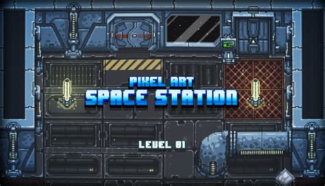 Pixel Art Space Station - thegameassetsmine