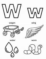 Coloring Pages For Letter W sketch template