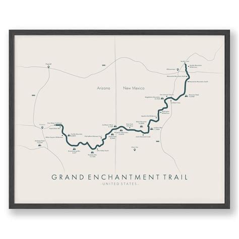 Grand Enchantment Trail Map GET Hiking Trail Map GET | Etsy