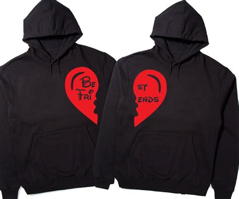 Best Friends Hoodies Cute Friends matching Hoodies by DALEOS