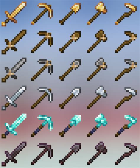 My take on the Minecraft tools - following proper pixel art rules ...