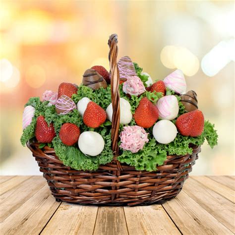 The Blooming Chocolate Dipped Strawberry Gift Basket