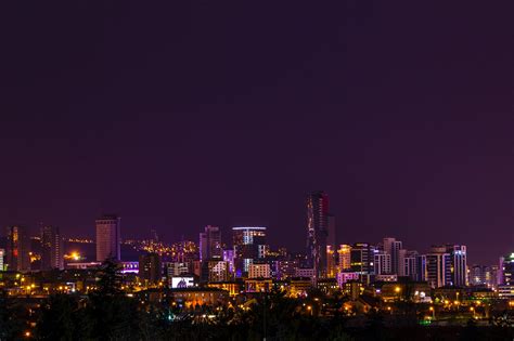 Skyline View during Night Time · Free Stock Photo