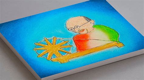 Gandhi Jayanti Drawing For Kids/ How To Draw Gandhi Jayanti Poster/ 2nd October Drawing Easy ...