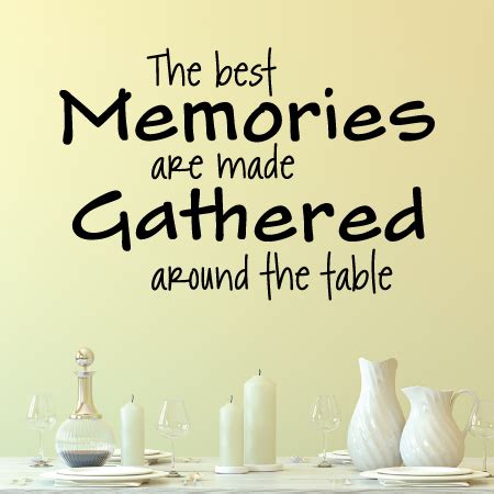 Memories Are Made Around The Table Wall Quotes™ Decal | WallQuotes.com