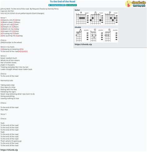 Chord: To the End of the Road - Johnny Reid - tab, song lyric, sheet, guitar, ukulele | chords.vip