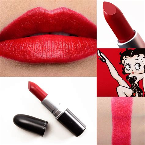 MAC Betty Boop Red Lipstick Review, Photos, Swatches | Lipstick, Betty boop makeup, Lipstick review