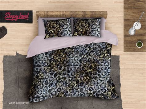 Snake Skin Bedding Set Duvet Cover Set Animal Print Cotton - Etsy