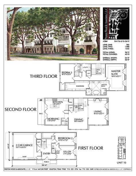 Modern Townhouse Design, Brick Row House, New Town Home Development