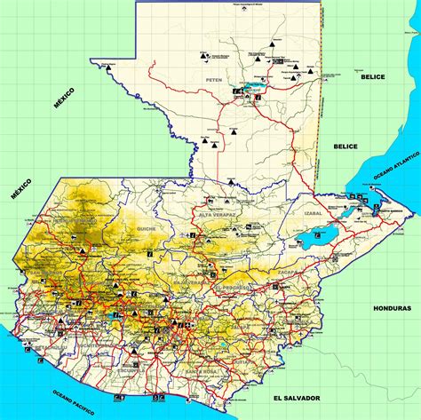 Mapa De Guatemala Con Ciudades