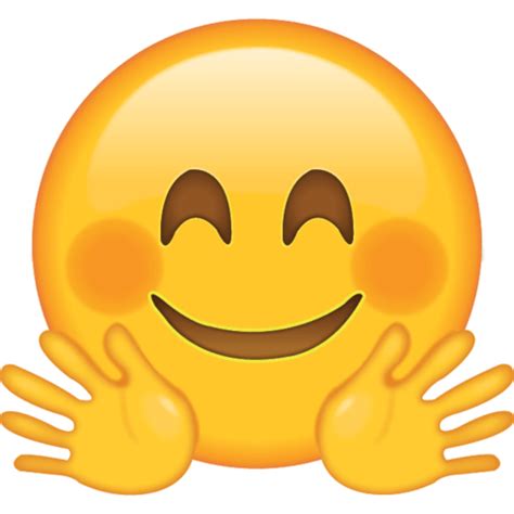 Smiling With Open Hands Emoji transparent PNG - StickPNG