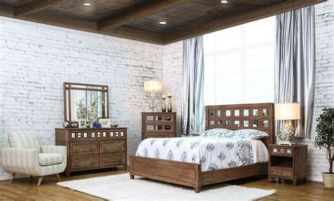 Frontera Rustic Oak Panel Bedroom Set from Furniture of America | Coleman Furniture