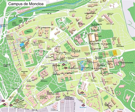 mapa universidad complutense, campus de moncloa/ciudad universitaria, 2008 | Mapa ciudad, Ciudad ...