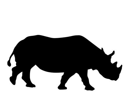 Rhino Silhouette Clipart Free Stock Photo - Public Domain Pictures