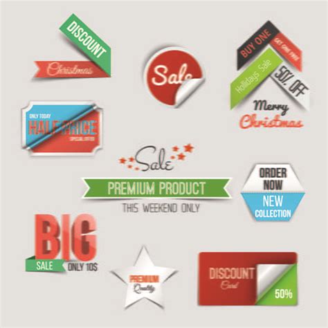 Creative sale sticker with labels design eps vector | UIDownload