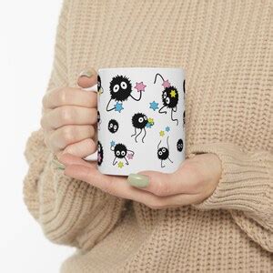 Soot Sprites Studio Ghibli Susuwatari Ceramic Mug 11oz Spirited Away Kamaji Totoro Kawaii Mug ...