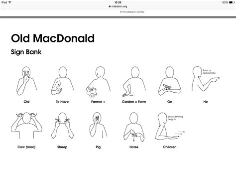 Makaton signs for Old MacDonald had a farm. https://www.makaton.org/Assets/Store/Downloads ...