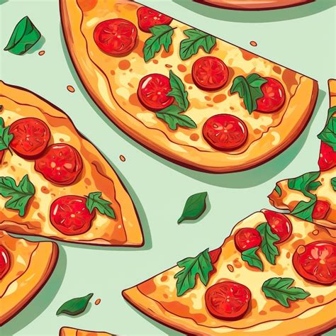 Premium AI Image | pizza slices background wallpaper