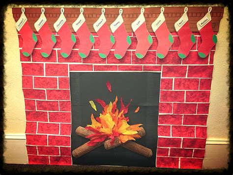 DIY fireplace for the classroom. | Classroom christmas decorations, Christmas classroom ...