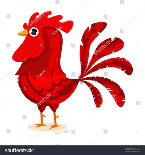 Red Rooster Cartoon Vector Illustration Bird Stock Vector (Royalty Free) 513084307 | Shutterstock