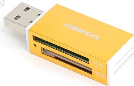 Omega Alu Card Reader USB 2.0 για SD/microSD/MemoryStick Κίτρινο | Skroutz.gr