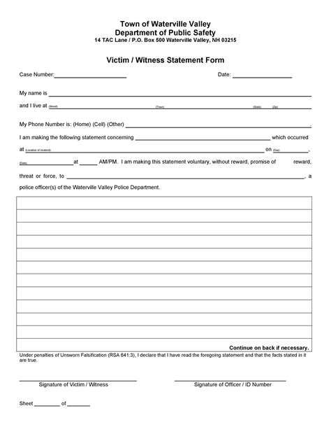 50 Professional Witness Statement Forms & Templates ᐅ TemplateLab